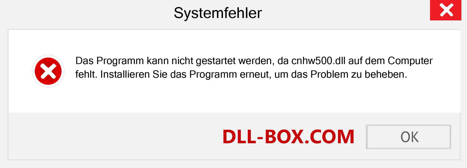 cnhw500.dll-Datei fehlt?. Download für Windows 7, 8, 10 - Fix cnhw500 dll Missing Error unter Windows, Fotos, Bildern