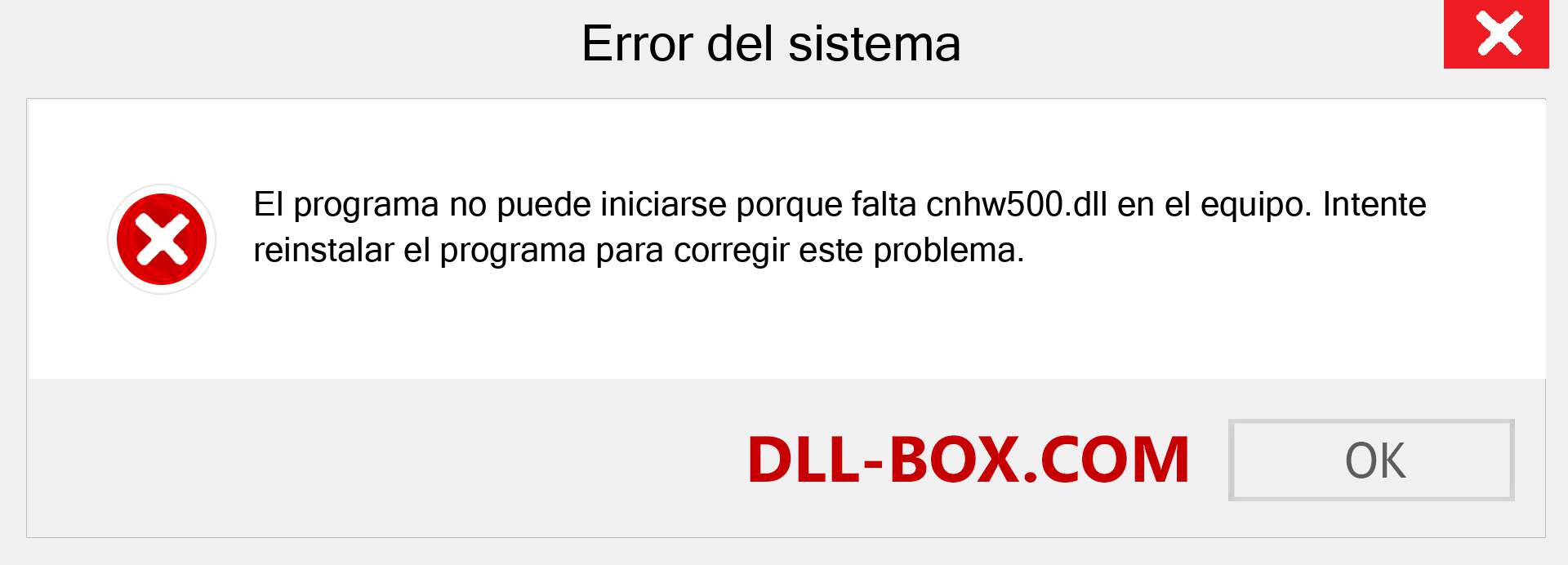 ¿Falta el archivo cnhw500.dll ?. Descargar para Windows 7, 8, 10 - Corregir cnhw500 dll Missing Error en Windows, fotos, imágenes