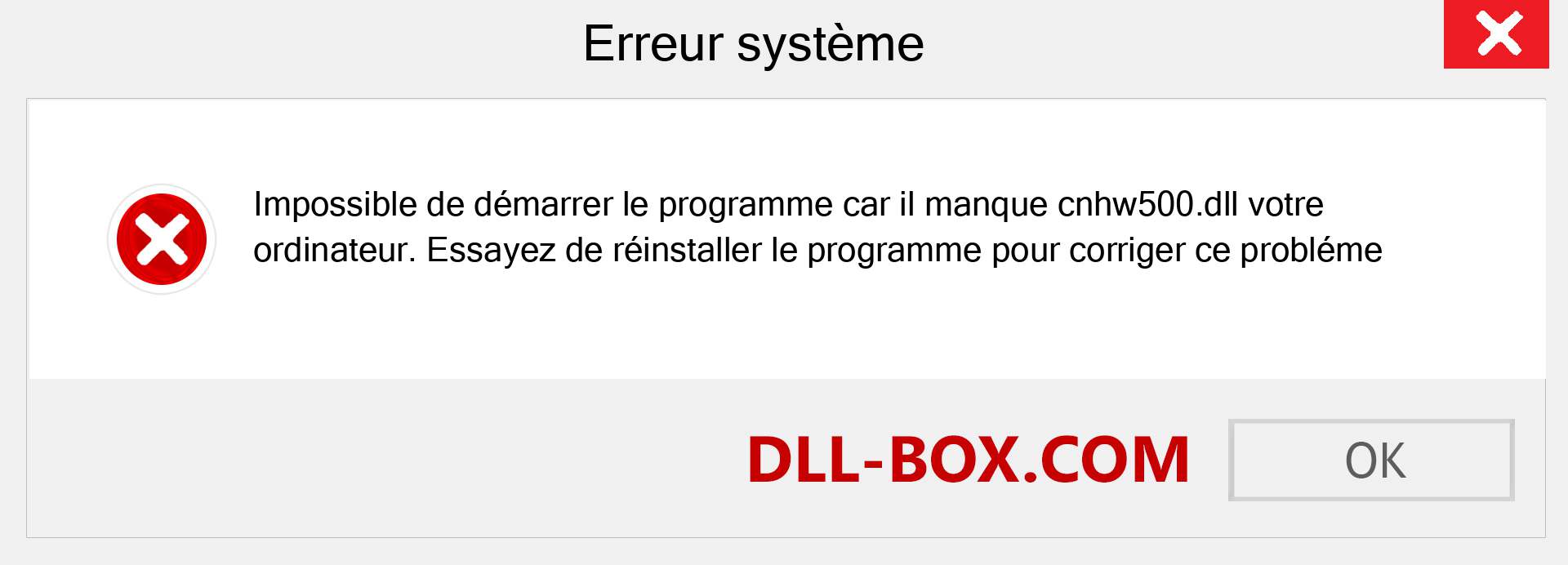 Le fichier cnhw500.dll est manquant ?. Télécharger pour Windows 7, 8, 10 - Correction de l'erreur manquante cnhw500 dll sur Windows, photos, images